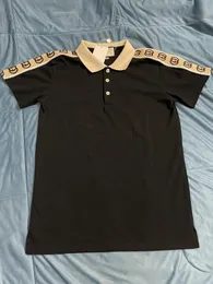 Męskie designerskie koszule polo luksusowe polo swobodne męskie t -koszulki wąż pszczoła litera haft haft mody High Street Man Tee