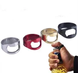 Fabrik 22mm Mini Bottle Opener Rostfritt Stål Finger Ring Bottle Beer Cap Opening Remover Kök Gadgets Bar Verktyg