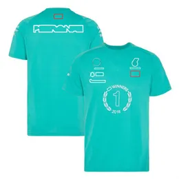 2021 custom F1 car logo round neck short-sleeved T-shirt co-branded summer racing suit Formula 1 fans tooling plus size racing wor235J