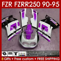 Corpo de corpo para Yamaha fzr250r fzrr fzr 250r 250rr 1990 1991 1992 1993 1994 1995 143NO.123 FZR250RR FZR-250R FZR-250 FZR250 FZR 250 R RR 90 91 92 93 94 95 Fanda