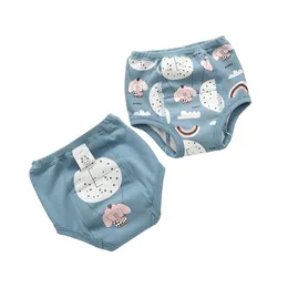 Happyflute 2piece/set Baby Cotton Waterproof Trainning Pants Children's Breathable Washable Diaper pants 220512