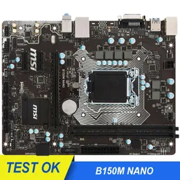 Moderkort Använda MSI B150M NANO Moderkort Intel B150 LGA 1151 DDR3 32GB Micro ATX PCI-E 3.0 SATA Desktop MainboardModerkort