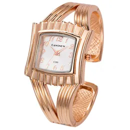 Armbandsur Square Ladies Armband Watch Steel Simple Quartz Woman's Clock Fashion Gift Female Wristwatch Drop Montre Femme 2022Wristwa