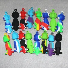 wholesale mini silicone smoking hand pipes with glass bowl dabber tools silicon oil burner pipe nectar kit DHL