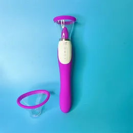 Sex toy massager Silicone Nipple Sucker Clit Sucking Licking Tongue Heating Dildos Vibrator Toys for Woman