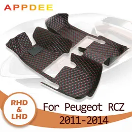 푸조 RCZ 용 Appdee Car Floor Mats 2011 2012 2013 2014 커스텀 오토 풋 패드 H220415