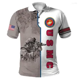 メンズポロスホム米国退役軍人陸軍旗3Dプリントメンズシャツカジュアルホルブレスストリートウェアシャツ短袖ボーイロパメンズ衣服-34men'sBles2