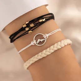 18 Stile böhmische bunte Seilarmbänder für Frauen, Blattblumen, hohle Geometrie, Perlenblatt, Sommerschmuck, Zubehör