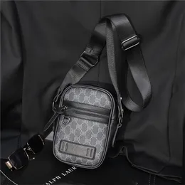 Lattice Designer Men's Crossbody Bag Mini Luxury Handbags Men Leather Coin Purse Phone Bag Zipper Shoulder Chest Bag Money Pouch