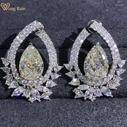 Stud Wong Rain 925 Sterling Silver 4CT VVS 3EX PROCET CROAT MOISSANITE SPITSTON PRYTHING FINE JEINDERY STUTS FOR WOMENSTUD KIRS
