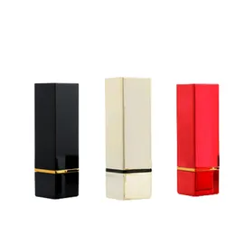 Empty Packing Bottle 12.1 Calibre New Arrival Square Shape Shiny Black Gold Red DIY Lipstick Tube Refillable Cosmetic Portable Packaging Container