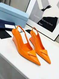 サンダルドレスシューズポンプCresfimix Zapatos de Mujer女性のファッション甘い尖ったつま先バックルストラップウェッジレディクールレッドパーティーヒール