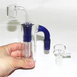 Colorido 4 brazos árbol reciclador colector de cenizas para cachimbas bong tuberías de agua burbujeador recolectores de vidrio 14 mm en stock