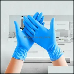 In Stock! Ready To Ship! Pack Of 100Pcs Premium Nitrile Blue Rubber Cleaning Gloves Powder Drop Delivery 2021 Disposable Kitchen Supplies Ki