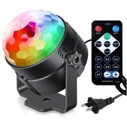 RGB Stage Light Led Led Disco Ball DJ Party S 3W Laser Project Effect Music Christmas Wedding S. Dance Decor Y201020