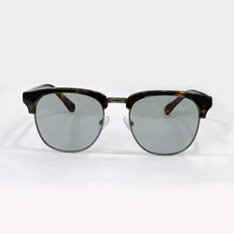 Óculos de sol de fumaça cinza havana masculinos de óculos de sol vintage UV Summer Summer com caixa