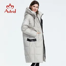 Astrid Winter Przyjazd w dół kurtka kobiety luźne ubrania jakość odzieży wierzchniej z okap modną płaszcz zimowy AR7038 220801