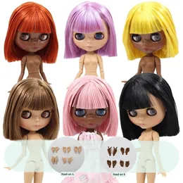 얼음 DBS Blyth Doll Tan 및 Super Black Skin Joint Body Oily Hair 16 BJD Special Price Gift Toy 220707