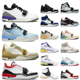 Legacy 312 Lage basketbalschoenen Jumpman Women Heren Trainers Lakers Pale vanille Olive Gold Tones Black Toe Chicago Flag Just Don Billy Hoyle Big Size 12 Sneakers
