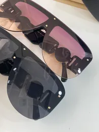 Nya Trend Men Metal Solglasögon Designer Kvinnor Shades Frames Covered Rimless Shield Form Glasögon Fram Högkvalitativ utomhus Kör Polarisator Pink Brown Beach Gift