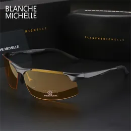 Alüminyum Magnezyum Erkek Güneş Gözlüğü Polarize Spor Sürüş Gece Görüş Gözlüğü Sunglass Balıkçılık UV400 Çerçevesiz Güneş Gözlükleri 220510