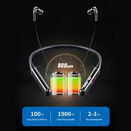 Telefon komórkowy słuchawki bezprzewodowe magnetyczne pasty do szyi -kompatybilny zestaw słuchawkowy Ipx5 Wodoodporny sportowy dousza słuchawka hałas