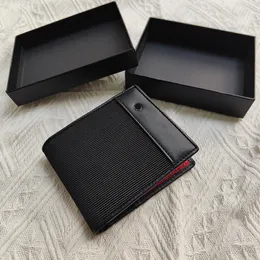 dollar män plånbok original lådkreditkort hållare lyxdesigner handväska röd läder mode väska