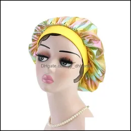Beanie/Skl Kapaklar Şapkalar Şapkalar Eşarplar Eldivenler Moda Aksesuarları Renk Yüksek Elastik Elastik Geniş Side Nightcap Kadınlar Beanie Uyku Kapağı Saç dökülmesi için