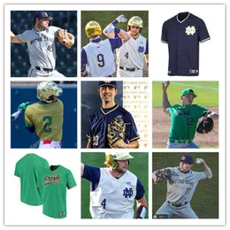 XFLspollege Custom ND Costume Colégio Baseball 44 Matt Vierling Jersey 71 Peter Solomon 35 David Phelps John Walsh 3 Trey Mancini 23 Cavan Biggio