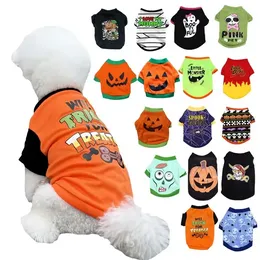 Halloween Dog Apparel XS-L Puppy Funny Pumpkin Skeleton Ghost Party Cosplay Outfit C0813