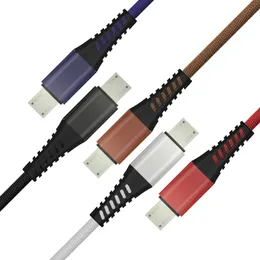 Type C USB Cables 2.4A Fast Charging Metal Braid Micro V8 Cable Data Line for Samsung S20 S7 S6 Xiaomi Huawei Android Phone