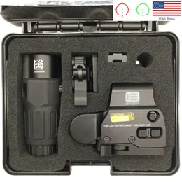 Scopes US Stock 558 Holographic Red Green Dot Sight EXPS3-2 Tactical Scope QR with G33 Magnifier for Airsoft Rifle Black OEM Copy Original Box