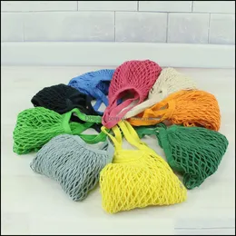 أكياس تخزين المنظمة المنزلية Housekee Garden Kitchen Vegetables Mesh Net Hand Totes S DH0BA