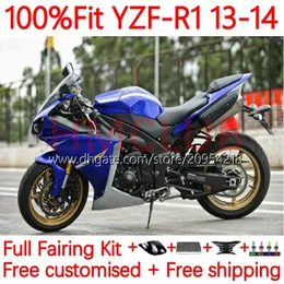 100% Fit OEM-Karosserie für Yamaha Moto YZF-R1 YZF-1000 YZF R 1 1000CC 13-14 Körper 6no.39 YZF R1 1000 CC YZFR1 13 14 YZF1000 2013 2014 Injektionsform-Formfeuerkit hellblau