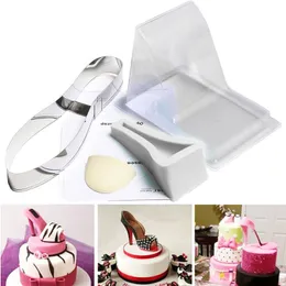 Large Size Fondant Cake 3D Silicone Stiletto High Heel Mould Lady Shoe Mold For Wedding Decoration DIY Bakeware Tools 220601