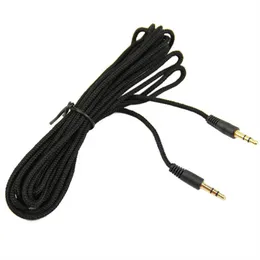 Bil Audio Aux Extention Cable Nylon flätad 3ft 1,5m 2m 3m 5m Wired Auxiliary Stereo Jack 3,5 mm Manlig ledning för Andrio Mobiltelefonhögtalare