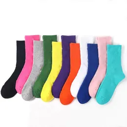 Fashion Candy Color Socks Women Girls Sockings Middle Tube Cartoon Art Pattern Ladies Casual Dress Crew Socks Ankle Sox