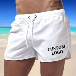 Custom Your Summer Swimwear Men Swimsuit Boy Swim Suits Boxer Beach Shorts Trunks Swimming Surf Banadores Mayo Sungas 220425