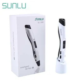 SUNLU 3D 프린터 펜 SL 300 DIY 선물 무료 선박 영국 EU 미국 플러그 8 디지털 속도 제어 및 220704