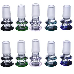 14 mm 18 mm männliche dicke Farbe Smoking Bowl Hookahs Nagelhalter, trockener Kräuterhalter für Wasserglas-Bongs-Rohre Shisha