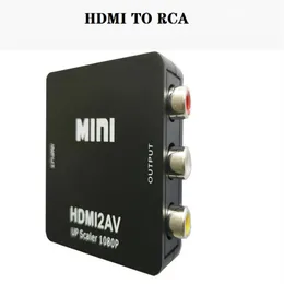 HDMI a RCA GANA 1080P HDMI a 3RCA CVBS AV AV COMPOSITE Video Adattatore Audio Convertitore Supporta PAL NTSC con cavo di carica USB per P180J