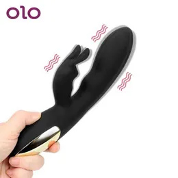 NXY Vibrators Olo Rabbit Vibrator G-Spot Clitoris Stimator Sex Toys Women Female 자위 0409