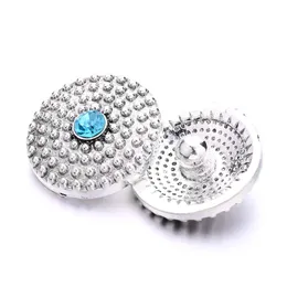 Rhinestone Snap Button smyckekomponenter Silver Retro 18mm Metal Snaps Knappar Fit Armband Bangle Noosa B1220