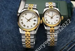 Luksusowe zegarki dla kobiet DATEJUST 31 mm 36 mm Roman Number Dial Automatyczny ruch Dwórz stali nierdzewnej Zegarek Damski Klasyczne zegarki biznesowe