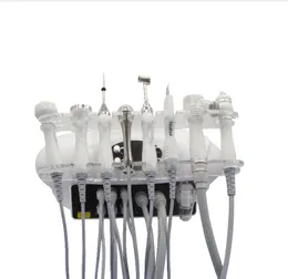 Zielony skórka tlen Jet O2 Aqua Dermabrazion Urządzenie do spa hydracleaning Beauty Studio RF Roller Multifunkcyjna maszyna do infuzji twarzy