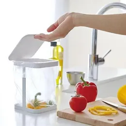 日本のデスクトップビンクリエイティブスモールフレッシュミニ家庭用キッチンリビングルームテーブルストックのフリップゴミ