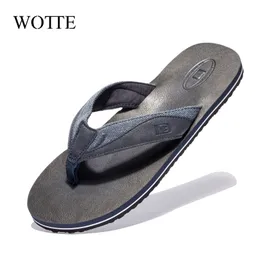 Wotte Summer Flip Flops Men Slippers обувь Cool Light Sandalias Hombre Beach Slippers Удобные мужские повседневные туфли Большой размер 48 210402