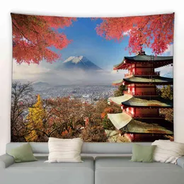 Tapestry Japan Cherry Mount Fuji Tapestry Kanagawa Sleeping Pad Artistic Flower