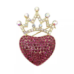 20 PCS/Lot Wholesale Price Fashion Jewelry Brouches Crystal Rhinestone Shape مع دبوس بروش التاج للزينة/الهدية