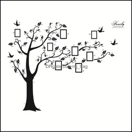 Wall Stickers Home Decor Garden Large Family Tree Picture Frames Diy Po Gallery Frame Sticker For Living Room Bedroom Sofa Backdrop 180X25